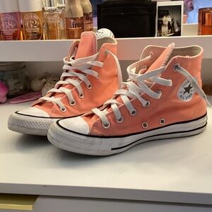 Converse High-Top Sneakers in Peach